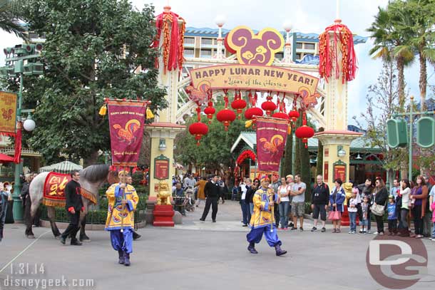 Mulan's Chinese New Year Procession featured a horse (it is the year of the horse)