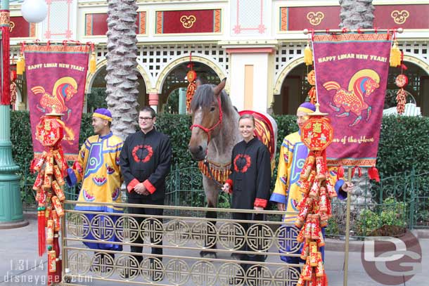 The horse was out for photos for a while after each procession.