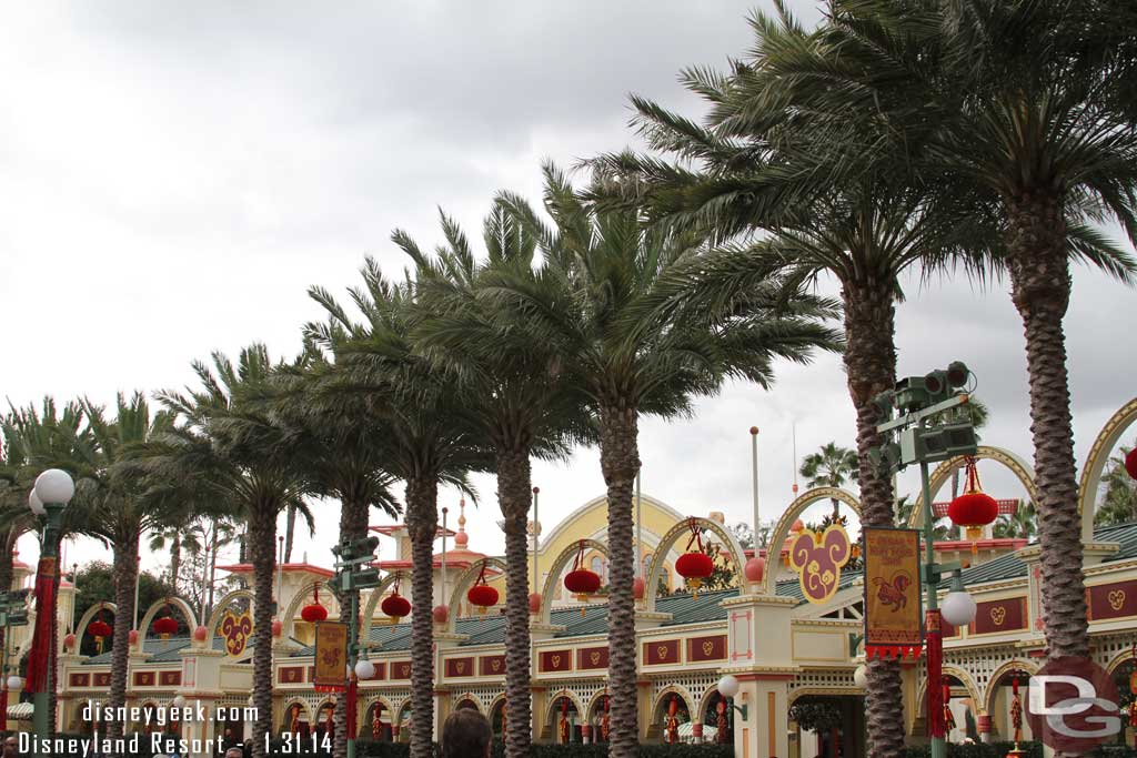 The decorations lined the parade route, the entire length of the gardens area.