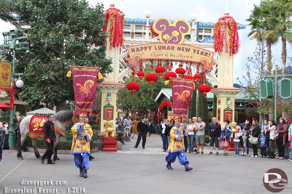 Mulan's Chinese New Year Procession featured a horse (it is the year of the horse)