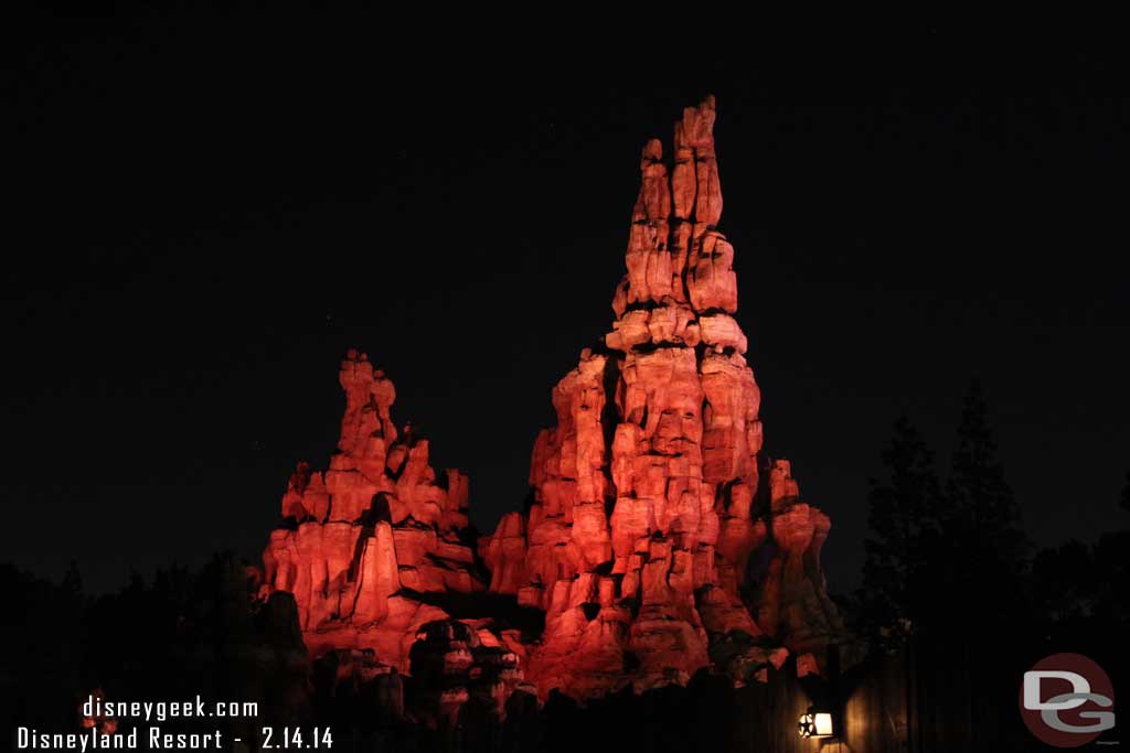 Spent some time walking around Big Thunder (they were cycling trains this evening).
