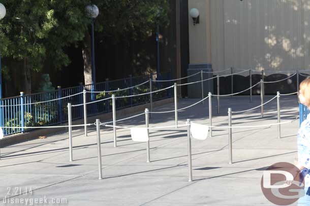 Hmm.. guess it was crowded earlier.. the extended queue for Little Mermaid was set up.  Or is this preparation for later?