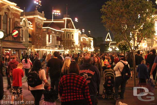 A good crowd on Main Street