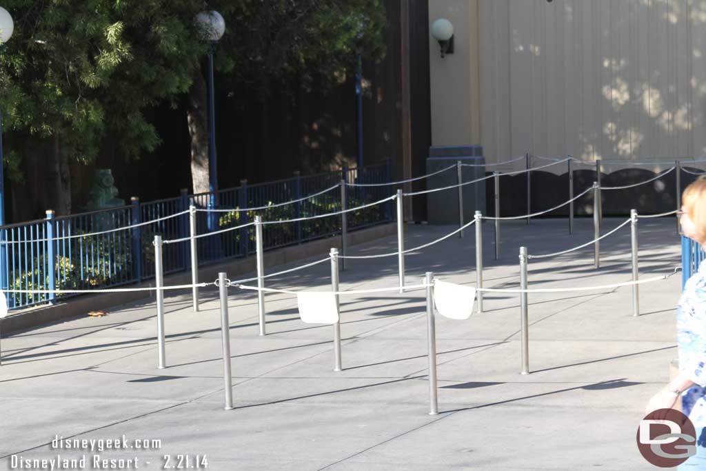 Hmm.. guess it was crowded earlier.. the extended queue for Little Mermaid was set up.  Or is this preparation for later?