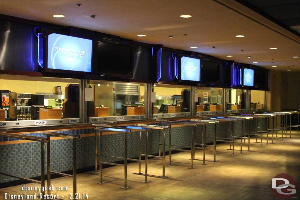 The Tomorrowland Terrace was closed this evening.