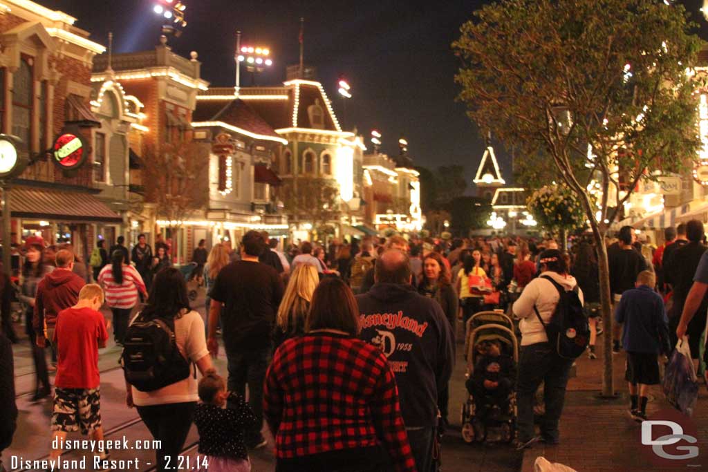 A good crowd on Main Street