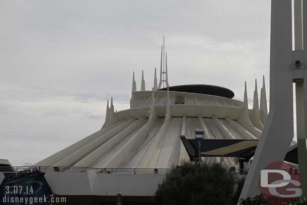 Work on the Space Mountain addition continues.. 