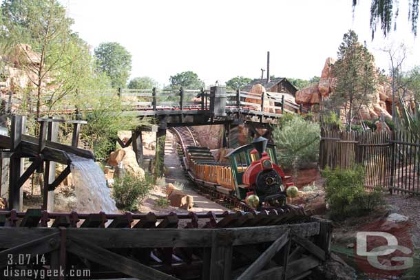 Trains were cycling as they prepared to open for Cast Member previews.