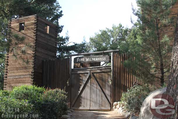 Fort Wilderness..  still very sad to walk around this area and the abandon fort.  Interesting to note that every time I seem to run into some guest talking about past experiences and what a shame it is that it is off limits/closed now.