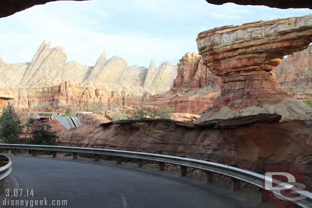 Walking into Cars Land.