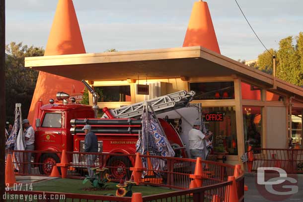 A quick pop-up tune-up at the Cozy Cone for Red.