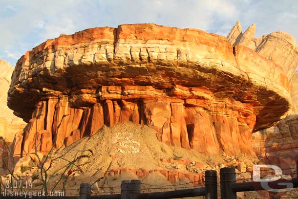 The setting sun lit up this rock work nicely.