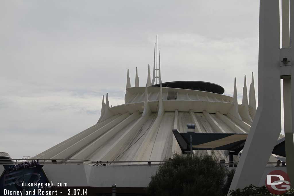 Work on the Space Mountain addition continues.. 