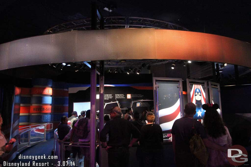 The way the meet and greet is set up you cannot see Captain America or even get a glimpse unless you wait in the line.