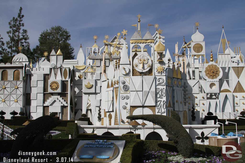 Small World remains closed as they work inside.