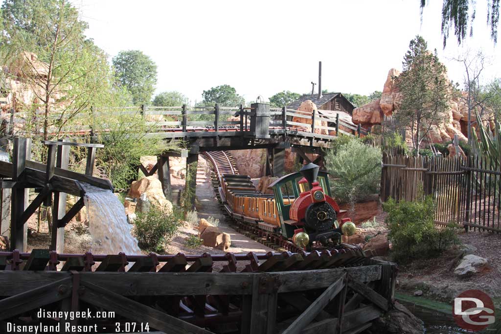 Trains were cycling as they prepared to open for Cast Member previews.