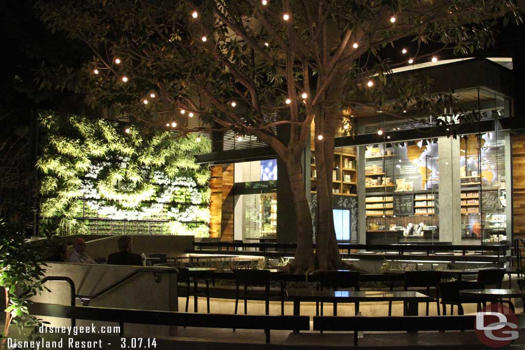 Starbucks all lit up as I was leaving.