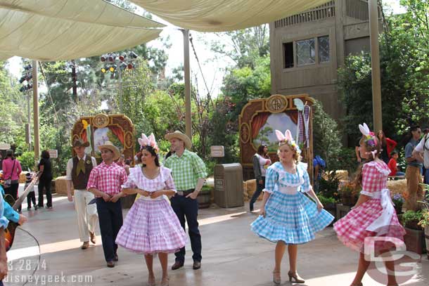 The springtime dancers came out for a performance.