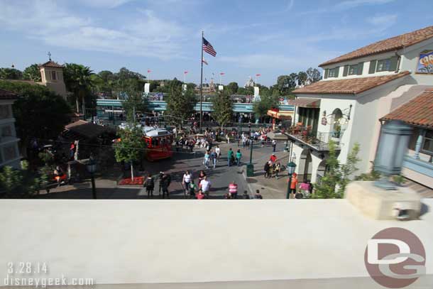 Buena Vista Street as I passed by on the Monorail.