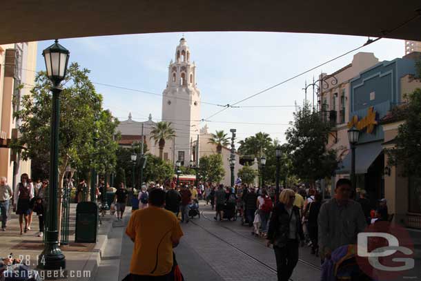 Buena Vista Street was fairly crowded this afternoon.