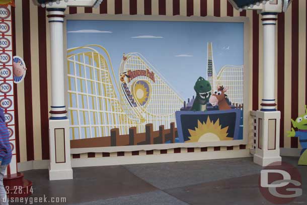 The coaster front from the Toy Story Meet and Greet has been removed.