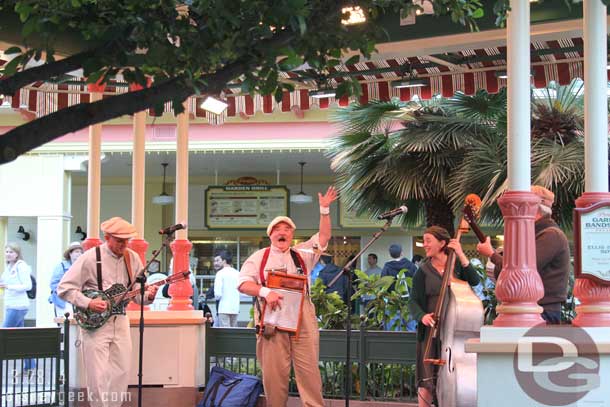 The Ellis Island Boys performing at the Paradise Garden Bandstand.