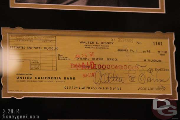 A closer look at the check.