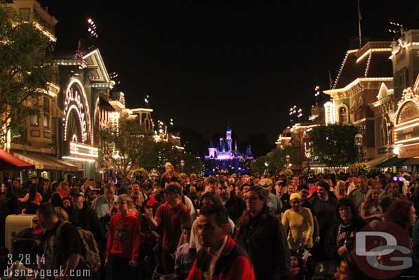 A look at Main Street around 9:45pm.  It seems a majority of guests decided it was time to call it a night.