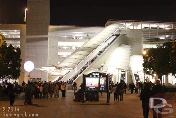 It was around 10pm when I reached the garage.  The escalators and elevators were all offline still.  You had to hike the steps or escalator to reach your level.