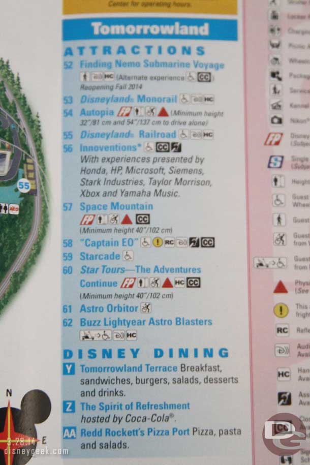 Noticed inside they list the subs as returning Fall 2014 and Stark Industries as one of the presenters for Innoventions. (I think the previous map had this too)