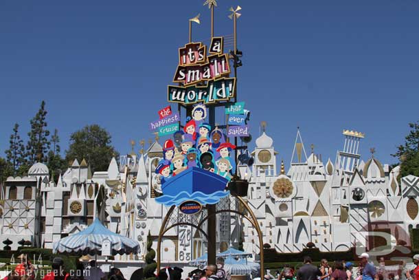Small World has reopened for a few weeks during the busy spring break season and to celebrate its 50th anniversary since opening on 4/22/1964 at the Worlds Fair in New York.  Disneyparks celebrated the occasion on Thursday 4/10.