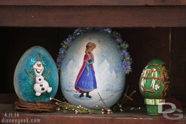 Thought the Tiki Room egg was fun.  Anna and Olaf to round out the Frozen collection.