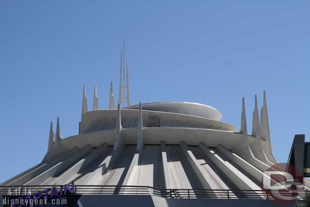 No visible cleaning progress on Space Mountain.