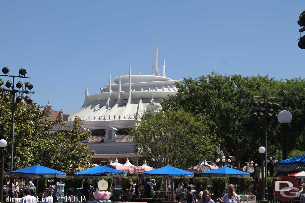 Space Mountain from Main Street.