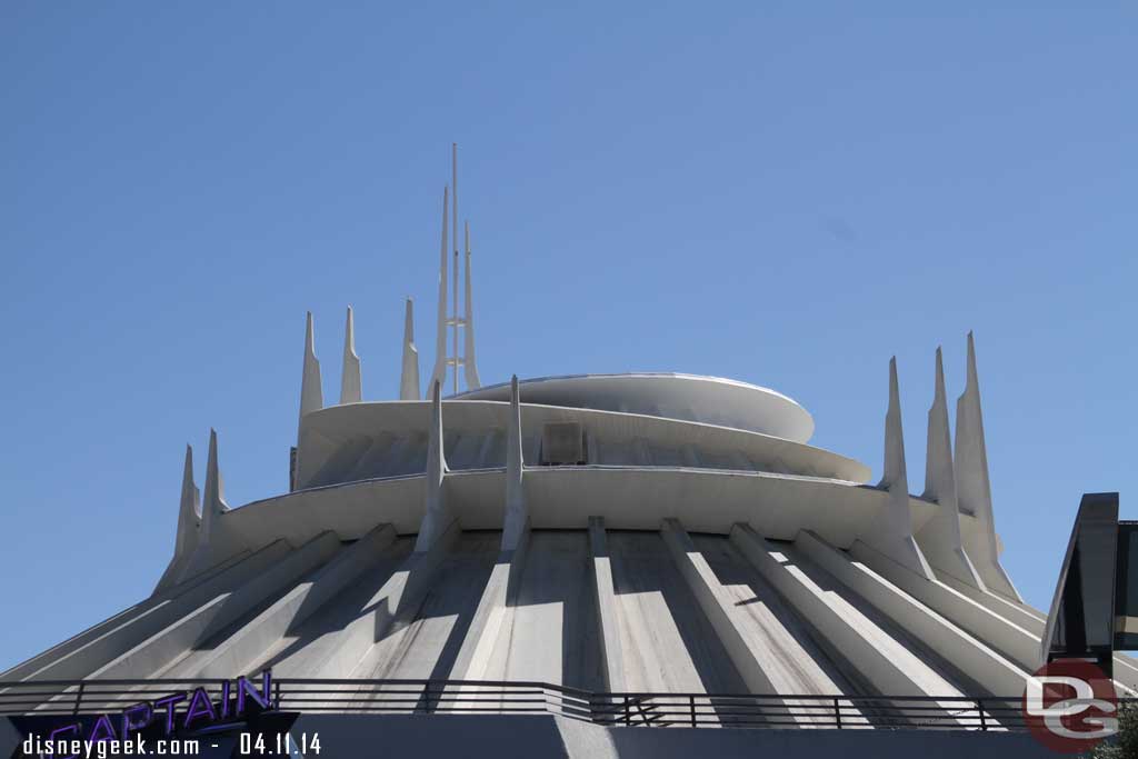 No visible cleaning progress on Space Mountain.