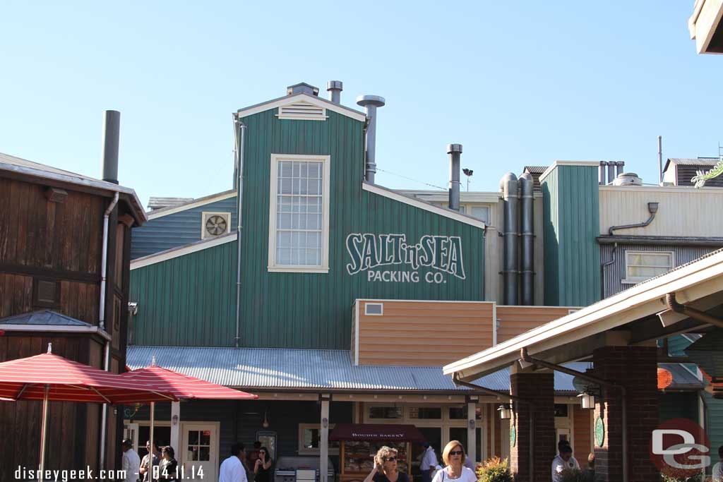 The scaffolding on this side of the Wharf is down and the building looks great.