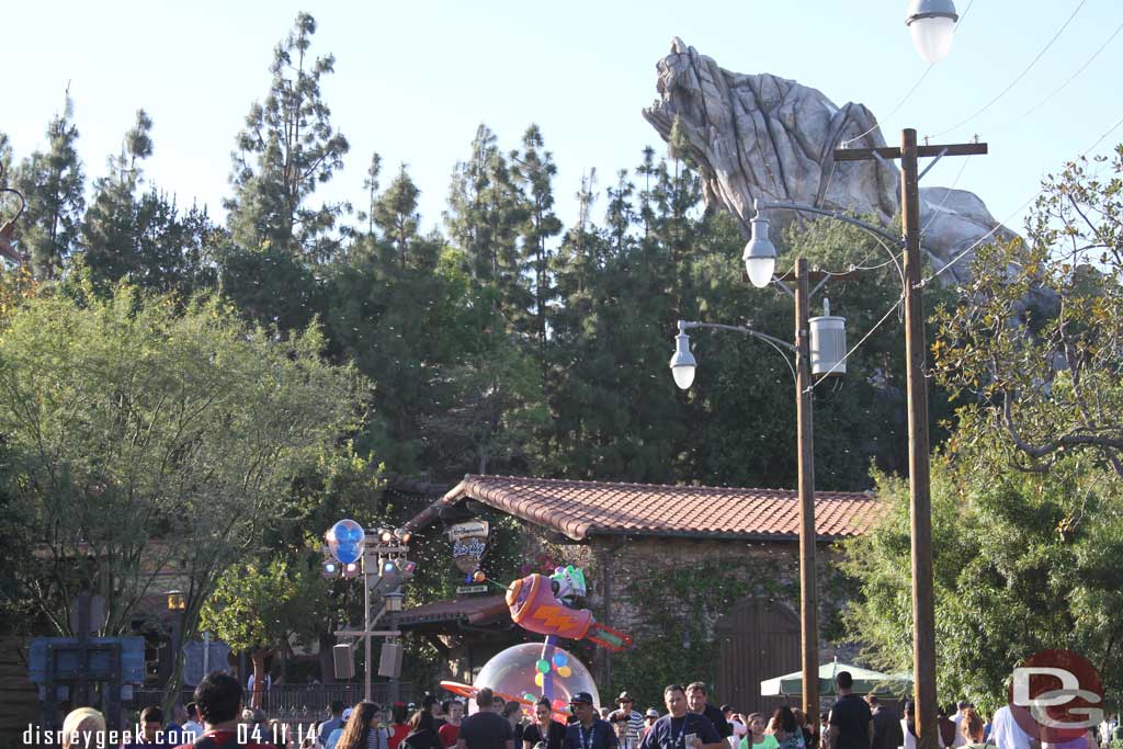 The Pixar Play Parade passing by Route 66.