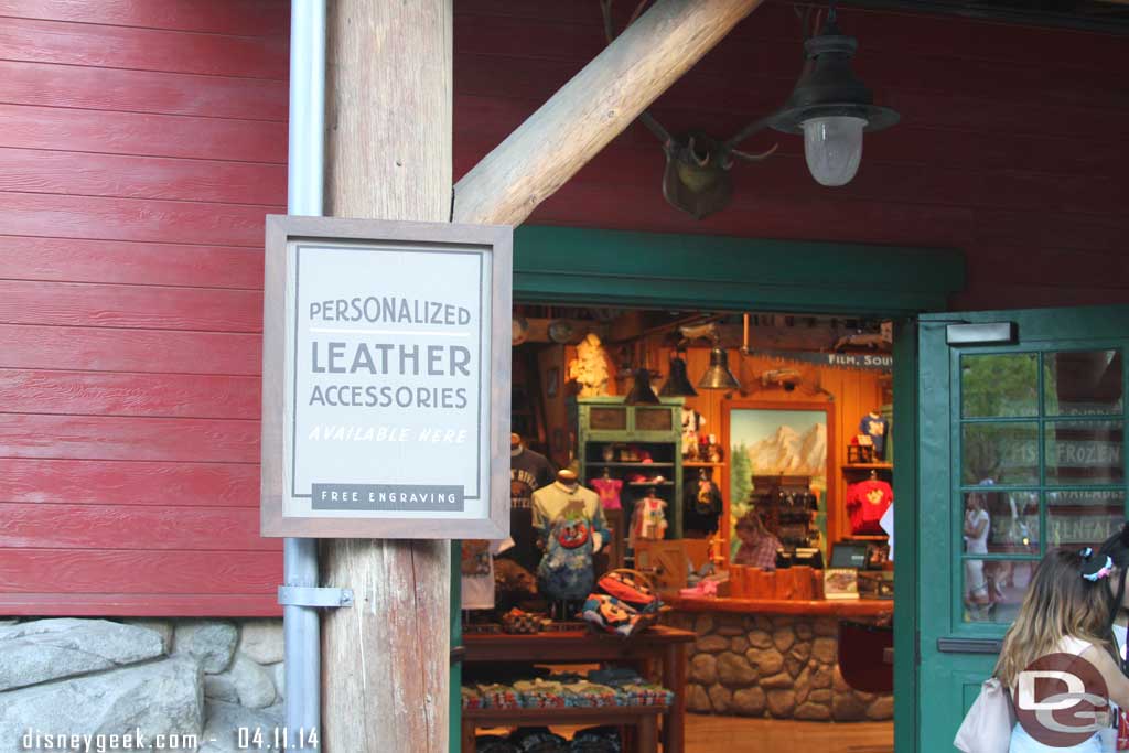 Rushin River now has personalized Leather accessories and a sign to make sure you know.