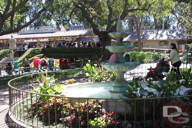 Pluto in the fountain in New Orleans Square.