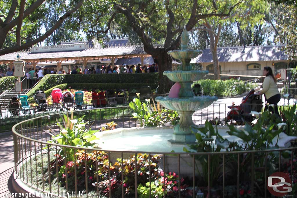 Pluto in the fountain in New Orleans Square.