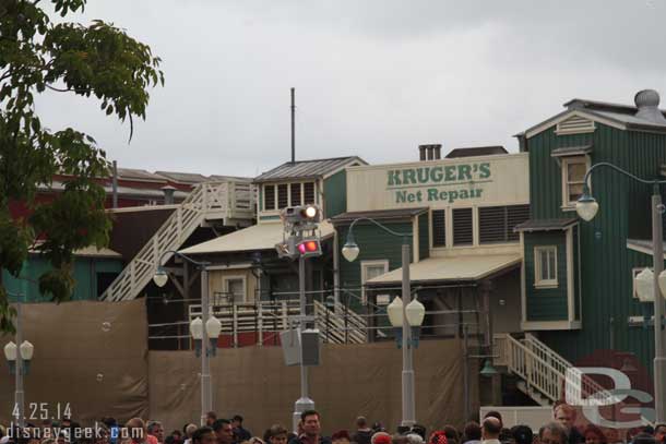 More of the scaffolding is down on the Wharf buildings.