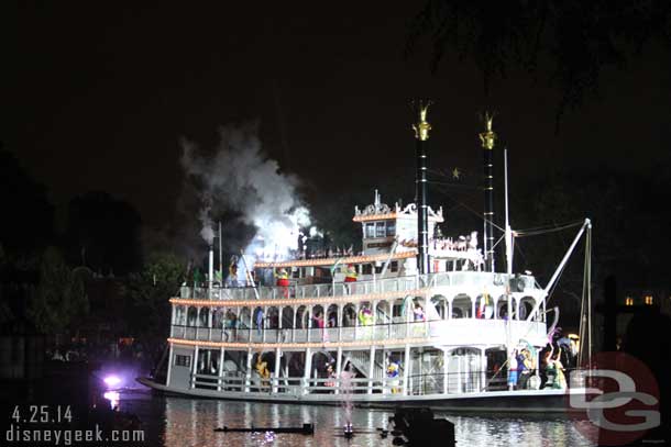 My evening ended with Fantasmic.  Remember was cancelled and it started to rain as I reached Main Street.