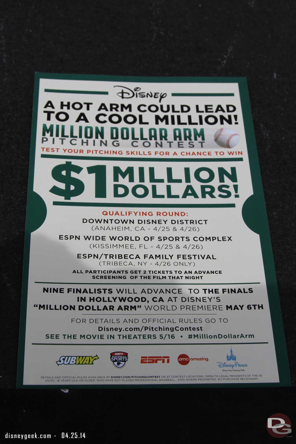 A flyer about the event.