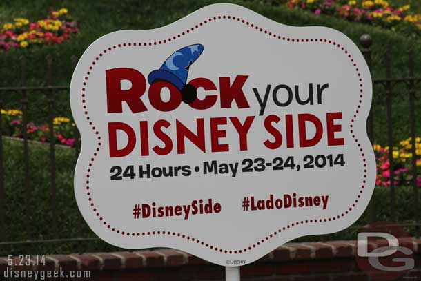 Signs up throughout the parks promoting the day.