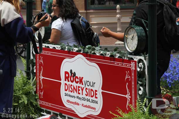 A photo op in Town Square with clocks and a banner (same as the last 24 hour event, just a new banner)