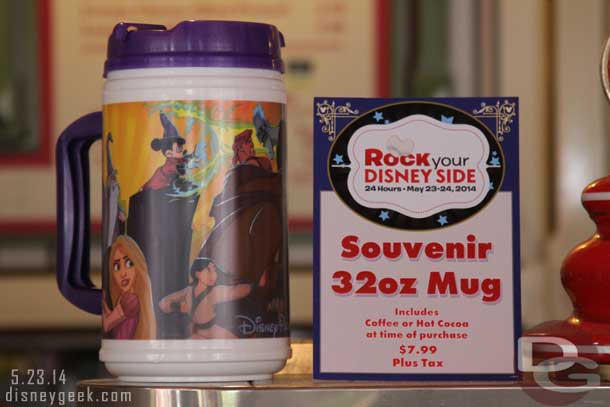 The other big promotion today was this large 32oz mug.  A majority of the dining locations and carts featured it.