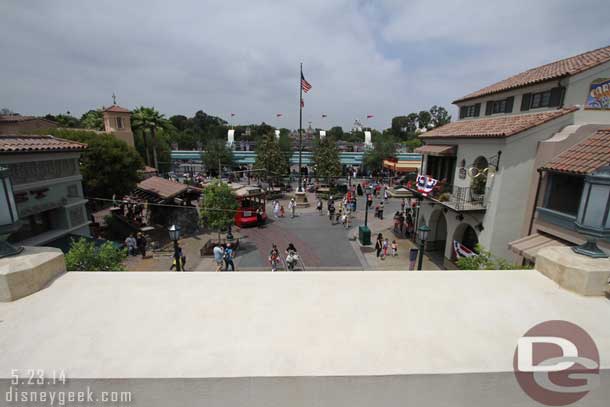 A check of Buena Vista Street as I crossed over onboard the Monorail.