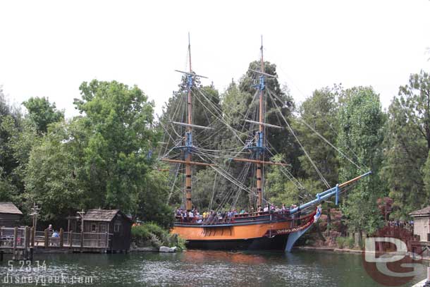 The Columbia and Mark Twain as well as Canoes were all in operation today.