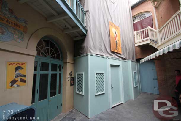 The walkway through New Orleans Square was blocked off again.  