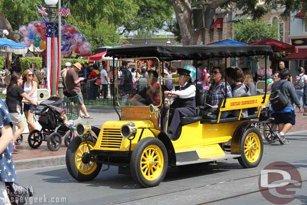 Due to there being no early Soundsational today the Main Street vehicles were running still.